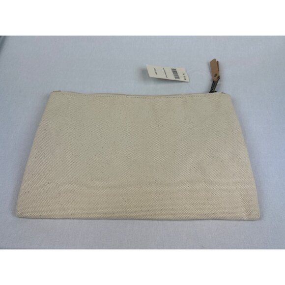 Duluth Embroidered Gnome Canvas Zipper Pouch With Leather Pull New - Picture 5 of 8